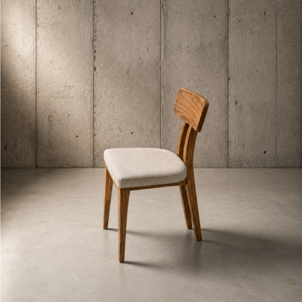 Silla Berlín de madera maciza vista lateral | Ástika
